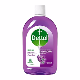reckitt dettol multi-purpose disinfectant liquid for floor & surface cleaning, lavender blossom fragrance, 1 l