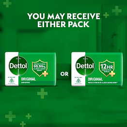 reckitt dettol original germ protection bathing soap bar 100gm