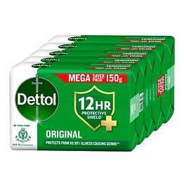reckitt dettol original germ protection bathing soap bar 150gm pack of 5