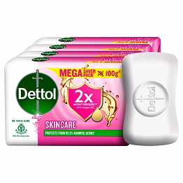 reckitt dettol skincare moisturizing beauty bathing soap bar 100gm pack of 4