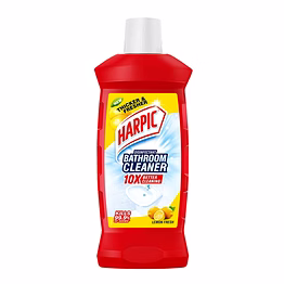 reckitt harpic disinfectant bathroom cleaner liquid, lemon - 1 l
