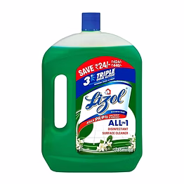 reckitt lizol disinfectant surface & floor cleaner liquid jasmine 2 l