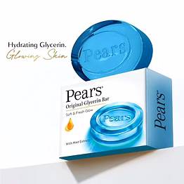 unilever pears original glycerin soap bar - soft & fresh glow 125gm