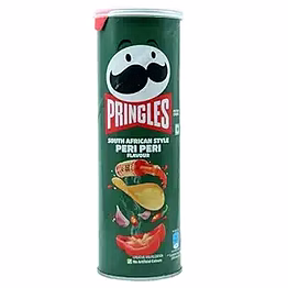 kelloggs pringles peri peri flavoured potato chips, 102g