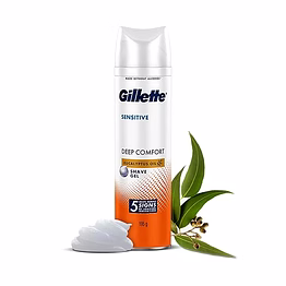 p&g gillette sensitive shave gel, deep comfort