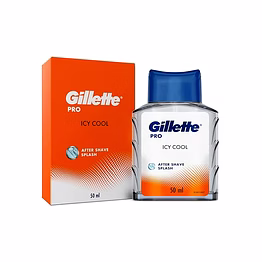 p&g gillette men pro fresh after shave splash icy cool liquid 50ml, white