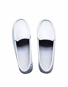 white loafer shoes