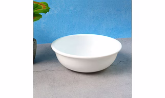 Plastic 6 Inch White Round Deep Serving Bowl (1 Pc)