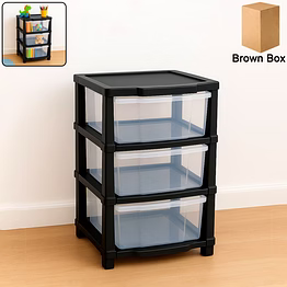 3-layer classic transparent drawer storage organizer