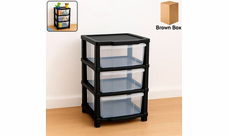 3-Layer Classic Transparent Drawer Storage Organizer