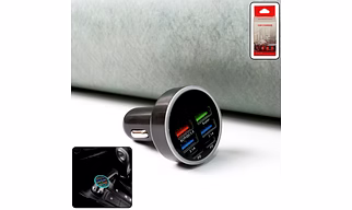 Multi-Port Fast Car Charger for 12V/24V Vehicles – 4-USB Smart Adapter