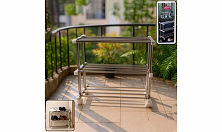 Supermom Stainless Steel Multipurpose Shoe & Storage Rack - (1 pc)