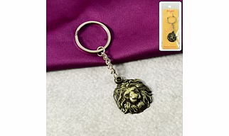 Premium Lion Head Metal Keychain (1 Pc)