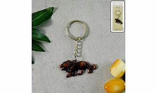 Elegant Walking Lion Metal Keychain (1 Pc)