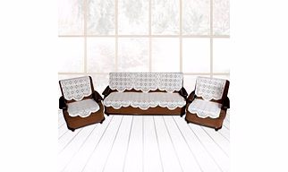 Lace-Design Sofa Runner - (230x28 Inch / Set)