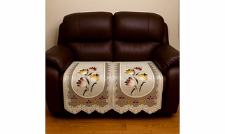 Floral Sofa Protector Runner - (1 Pc / 220x27 Inch)