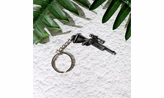 Premium Metal Rifle Gun Shape Keychain (1 Pc)