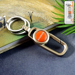 premium metal keychain carabiner clip hook with dual key rings