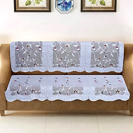 elegant floral sofa protector runner - (1 pc / 139x28 inch)