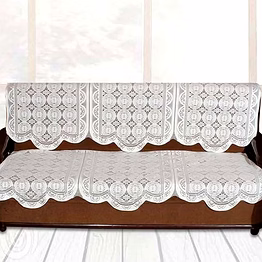 lace-design sofa protector runner - (1 pc / 132x28 inch)