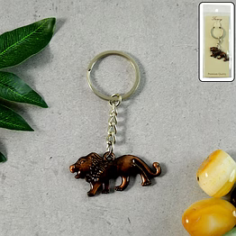 elegant walking lion metal keychain (1 pc)