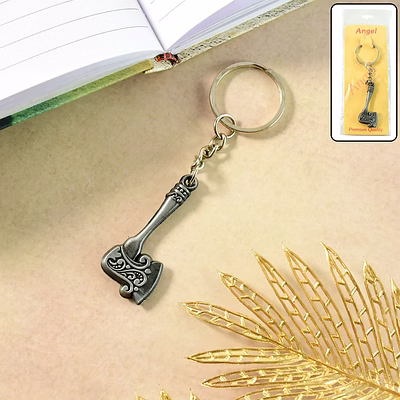 stylish axe shape metal keychain (1 pc)