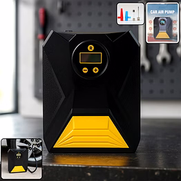 mini digital portable car tyre air compressor - (1 pc)