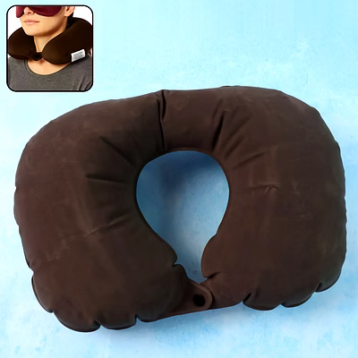 inflatable u-shaped travel neck pillow (1 pc)