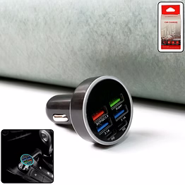 multi-port fast car charger for 12v/24v vehicles – 4-usb smart adapter