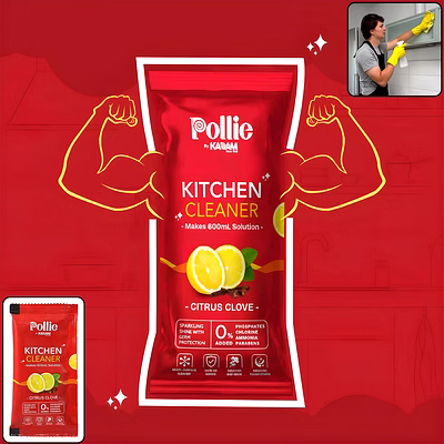 pollic kadam concentrated kitchen surface cleaner sachet