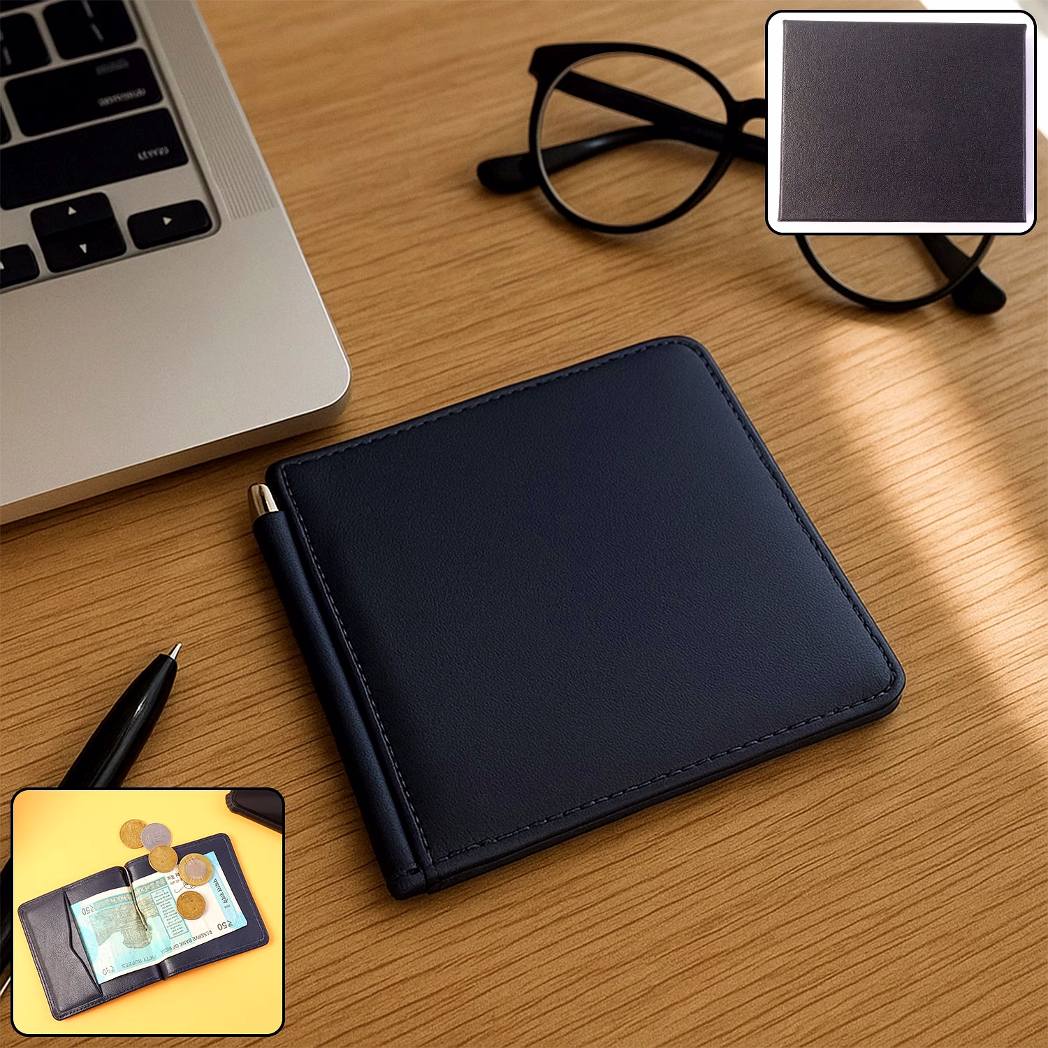 Premium Slim Bi-Fold Wallet for Men with Gift Box Packing image 1