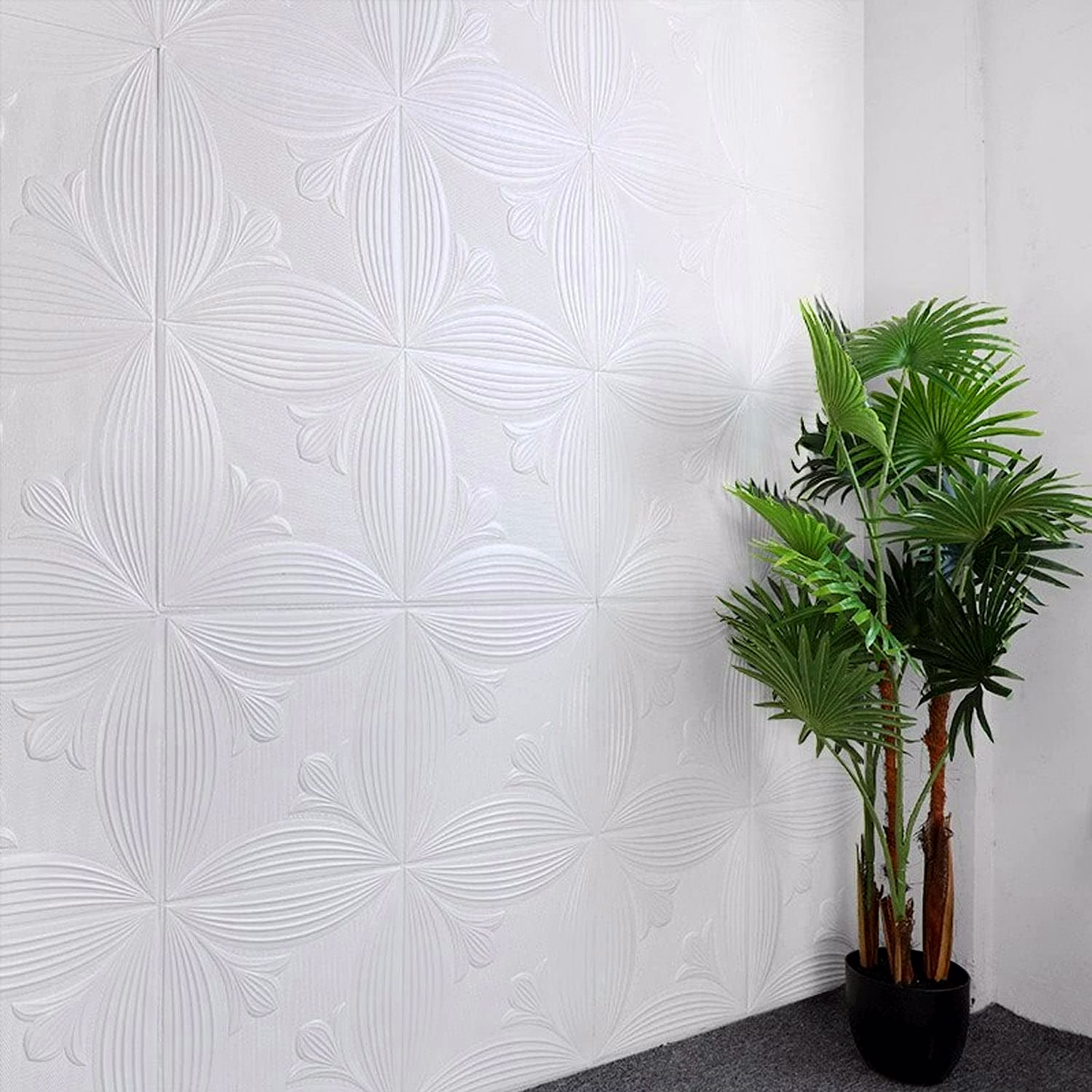 Wallpaper 3D Foam Wallpaper Sticker Panels (70 x 70 Cm / 1 Pc) image 1