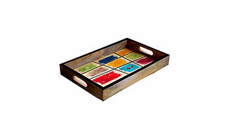Hanpainted The World Mangowood Serving Tray
