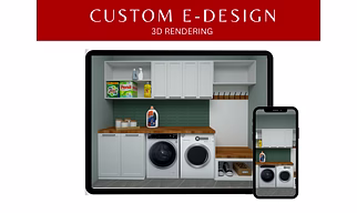 Laundry Room Interior Design Visualization (E Design)