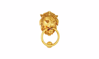 RAMSON BRASS DOOR KNOCKER 100mm/4" GOLD