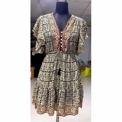 LATEST DESIGNER KNEE LENGTH DRESS-4