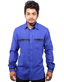 Men's Top Wear Casual Shirt Full Sleeve Blue Chancy