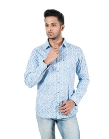 FAVIO Trendy Men's Shirt Full Sleeve Casual Cotton Print