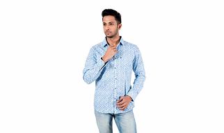FAVIO Trendy Men's Shirt Full Sleeve Casual Cotton Print