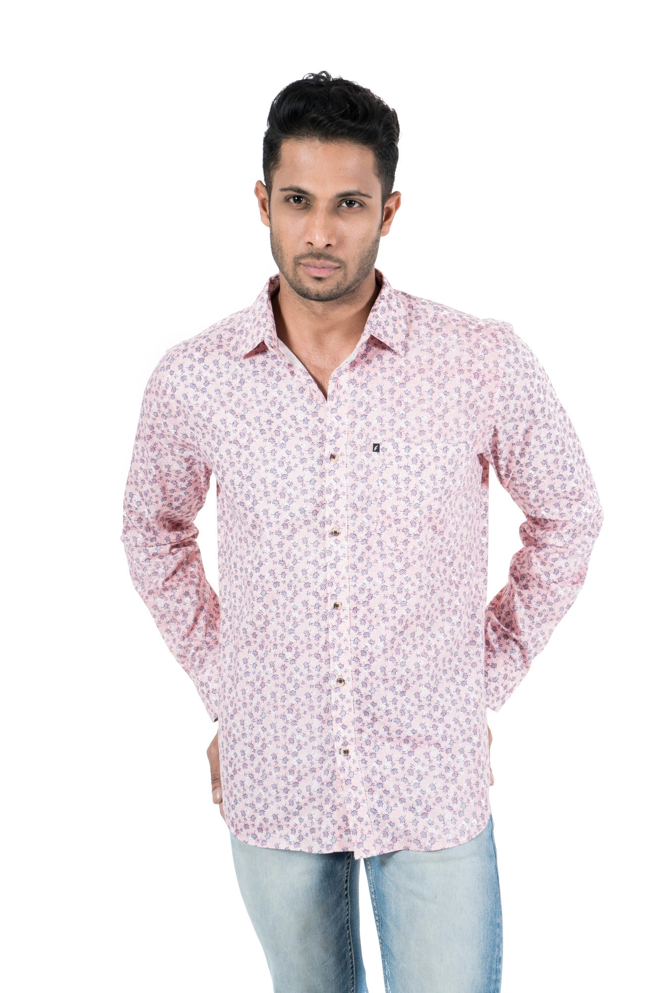 Men's Casual Trendy Printed Shirt Full Sleeve Slim fit-1