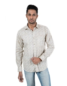 Men's Casual Shirt Full Sleeve Slim fit Leaf Print