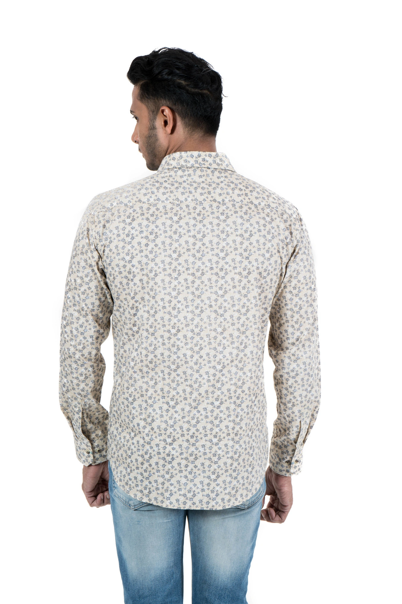 Men's Casual Shirt Full Sleeve Slim fit Leaf Print-2