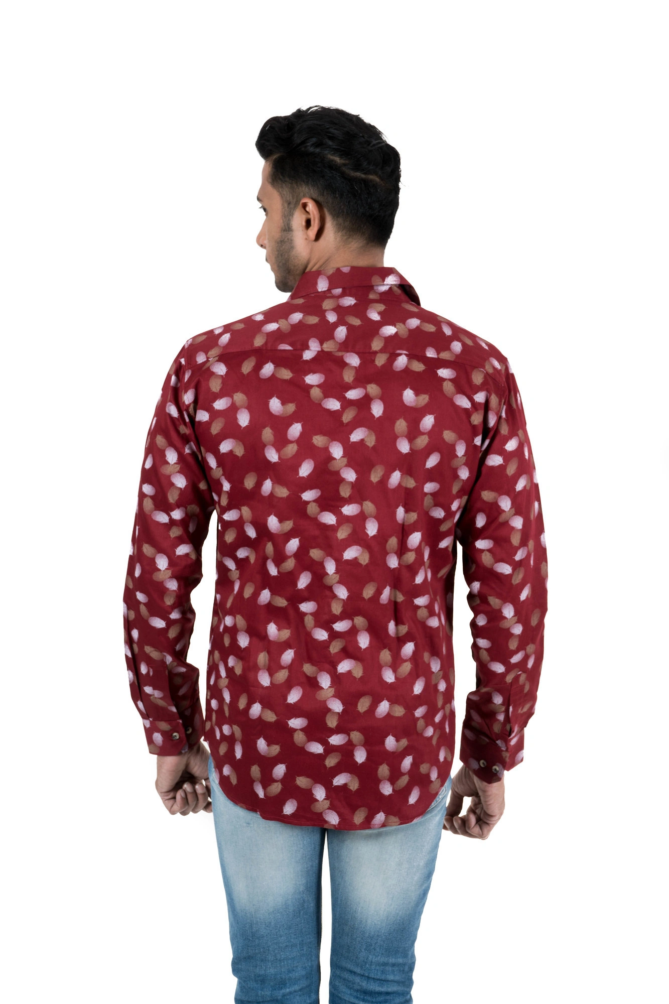 Men's Casual Shirt Full Sleeve Cotton Fur Print-4