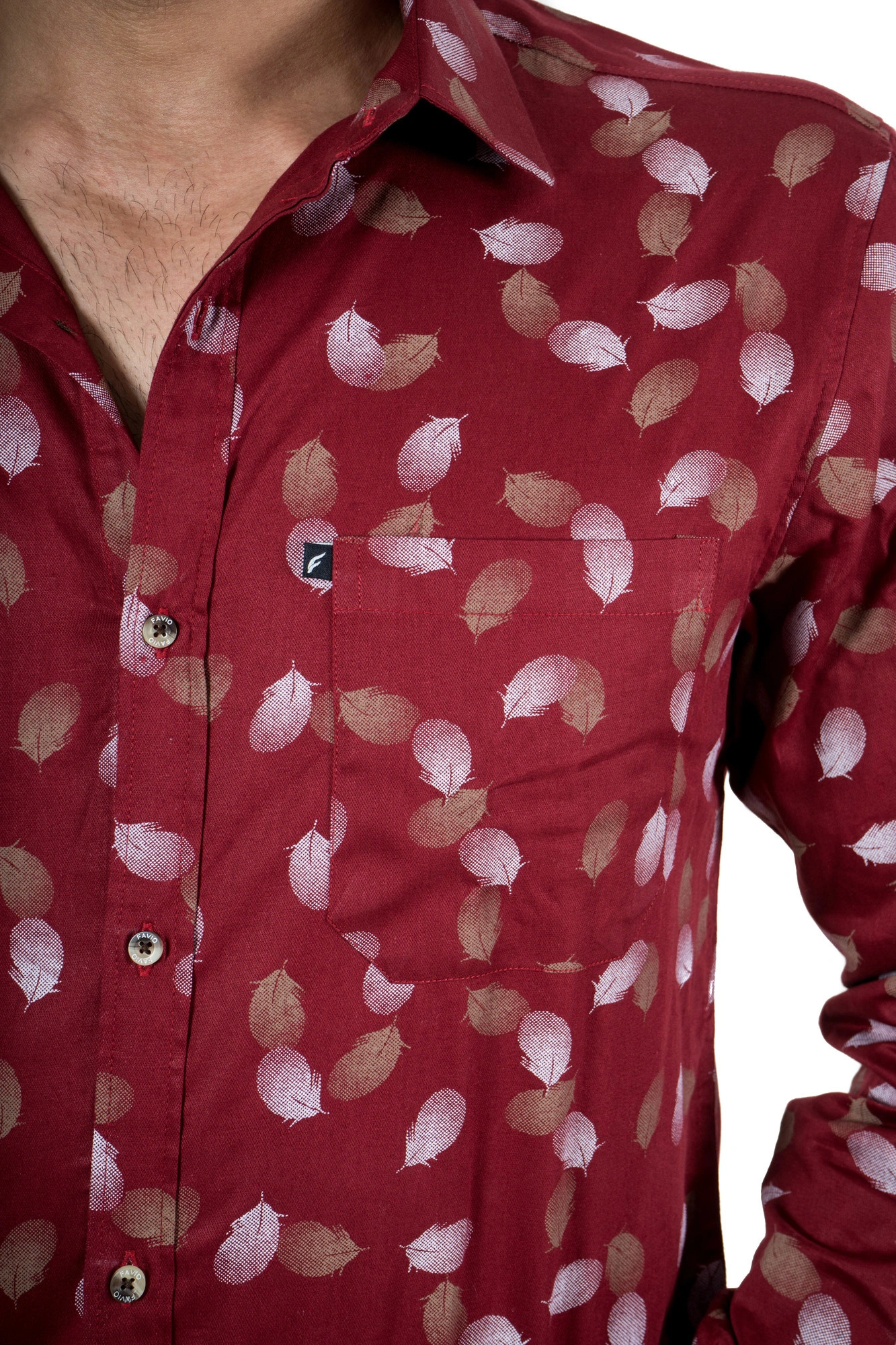 Men's Casual Shirt Full Sleeve Cotton Fur Print-3