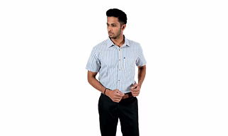 Men's Shirt Half Sleeve Multi Stripe