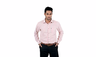 Men's Shirt Full Sleeve Slim Fit Multi Red Stripe