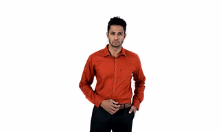 Men's Casual Wear Solid Cotton Brick