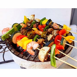 prakritii 16" (40cm) bamboo skewers 5mm ( pack of 1 pcs )