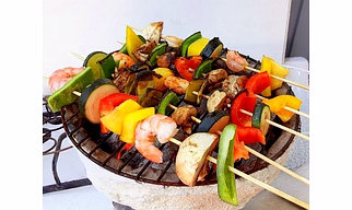 16" (40cm) Bamboo Skewers  5mm ( Pack of 1 Pcs )