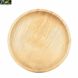 prakritii 9" (23 cm) round disposable areca plate